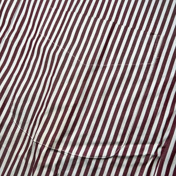 Club Room Pin Point Oxford Striped Long Sleeve Button Down Shirt L - Picture 5 of 9